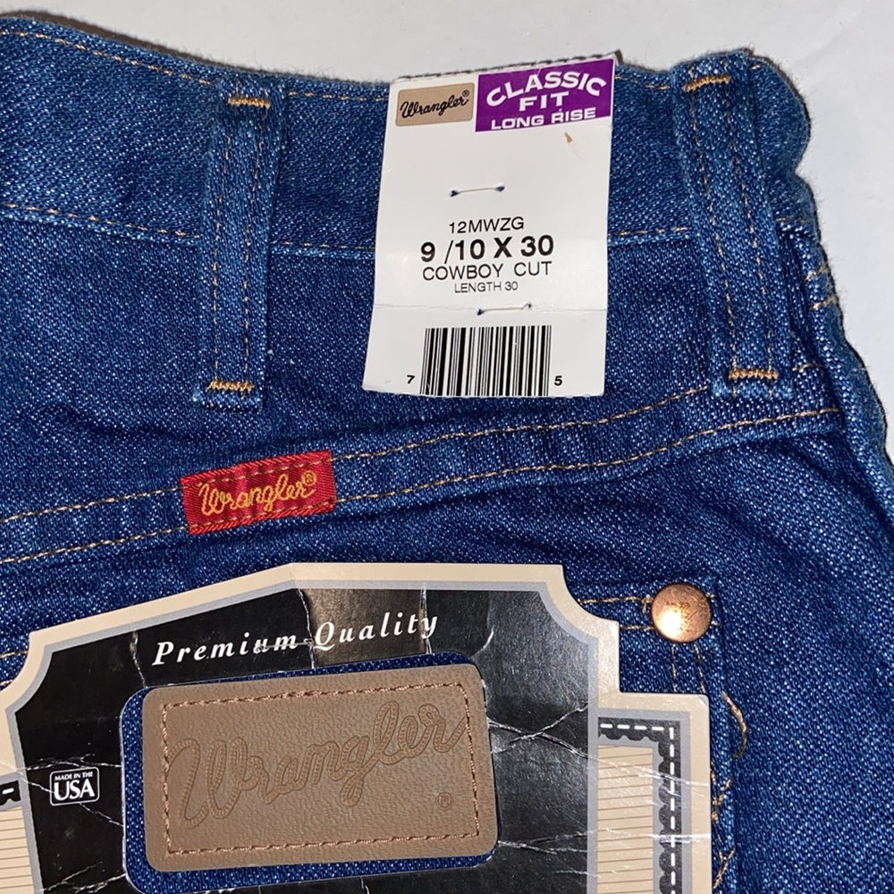 New with tag Cowboy Cut Wrangler Classic Fit Long Rise jeans size 9/10 X 30 - Picture 8 of 12